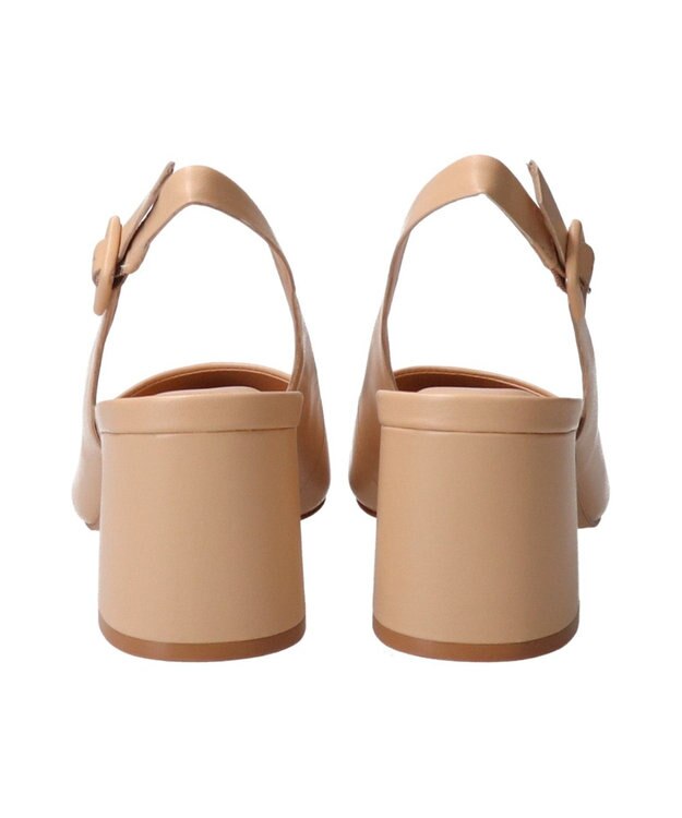 INTER-CHAUSSURES 【CARRANO】ポインテッドバックストラップパンプス ベージュ