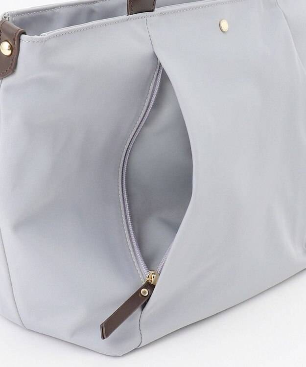 J.PRESS LADIES 【A4サイズ収納可】 ナイロン トート バッグ ライトグレー系