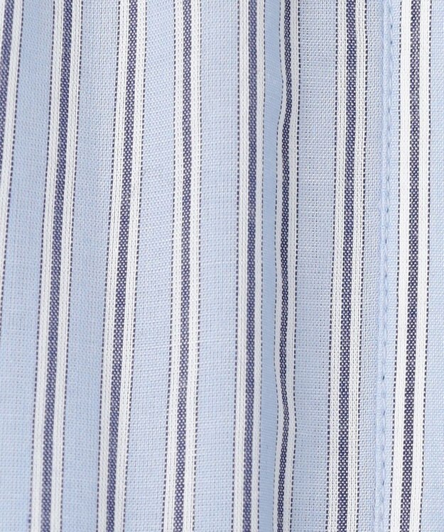 #Newans 【金子綾さんインスタライブご紹介アイテム】マルチストライプノースリーブシャツ ライトブルーストライプ