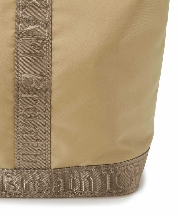 TOPKAPI 【Breath TOPKAPI】ナイロン ロゴテープ 2way ハンドル トートバッグ ベージュ