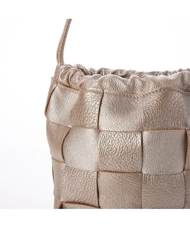 UNBILLION perche サスティナブルメッシュドロストショルダーバッグS シルバー