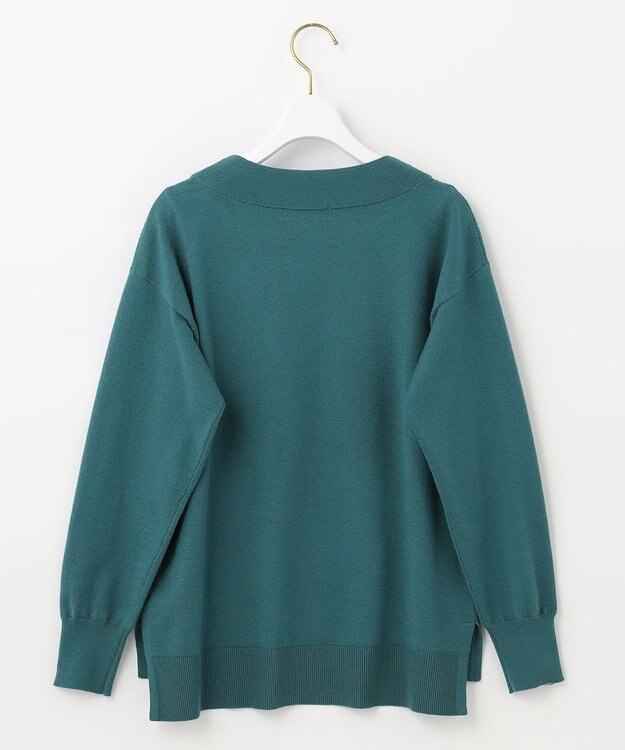 ANY SIS 【洗える】サイドケーブルカラー ニット ブルーグリーン