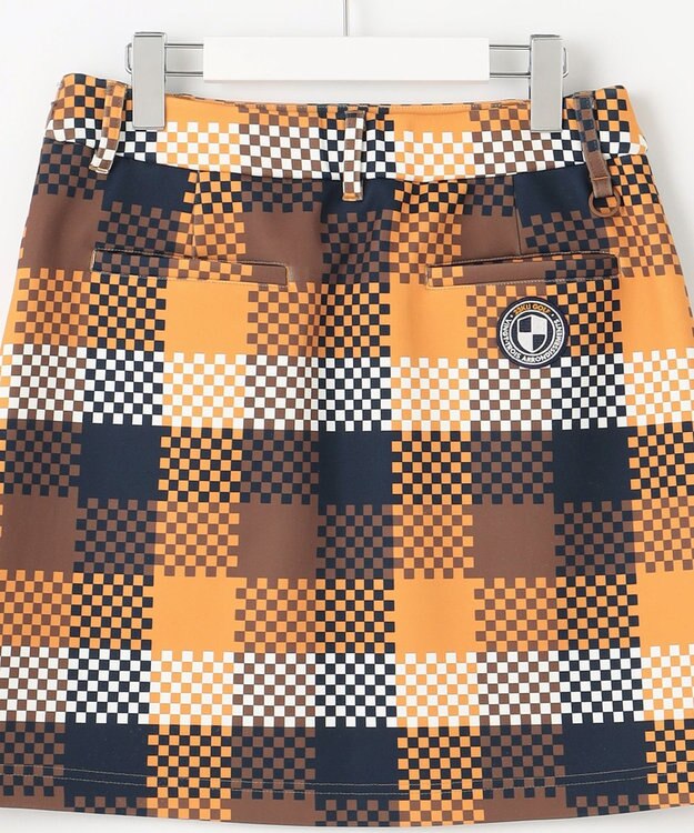 23区GOLF 【WOMEN】チェッカープリント スカート イエロー系3