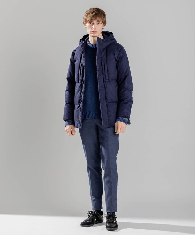 JOSEPH HOMME コマスウェード　ダウンコート ネイビー系