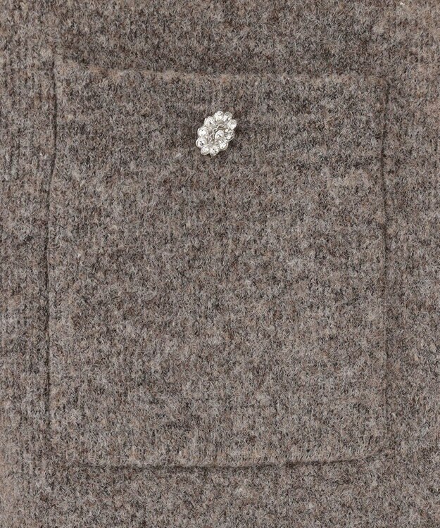 組曲 【WEB限定】プレーティングニットアウタージレ ブラウン系