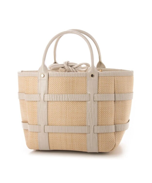 UNBILLION cachecache ポリプロピレンシートラティスバッグ アイボリー