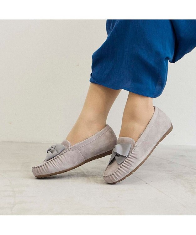 Riz raffinee <Riz raffinee>グログランリボンモカシン グレースエード