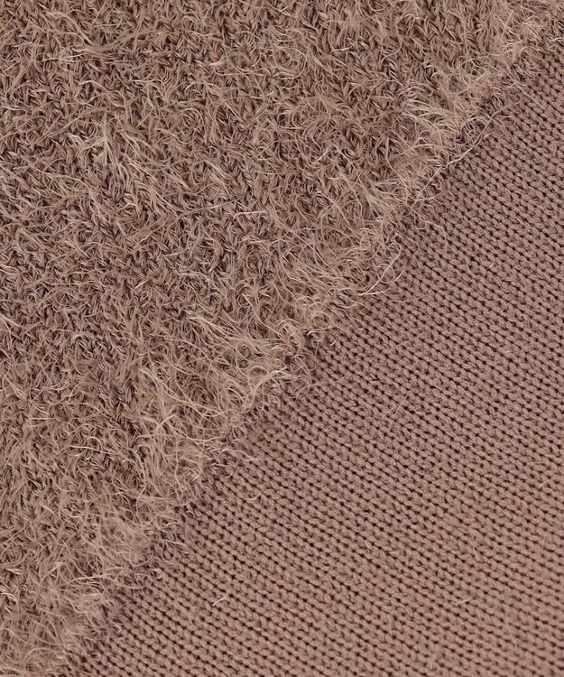 ANY L 【洗濯機可】フェザーニットベスト モカ