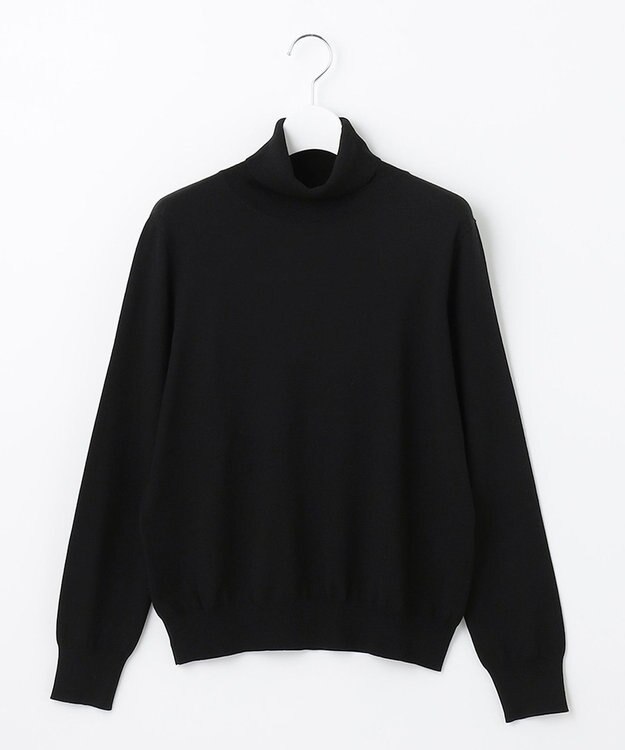 J.PRESS LADIES L 【洗える】PRINCE タートルネック ニット ブラック系