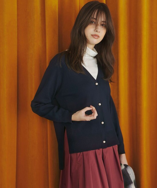 23区 【CLASSY.1月号掲載】スムージーコットン シアー ニット ホワイト系