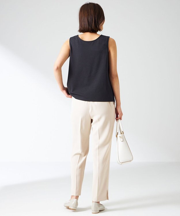 ANY SIS 【洗える】サテン2WAY タンクトップ ネイビー