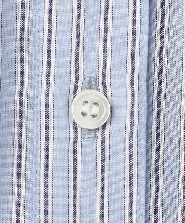 #Newans 【金子綾さんインスタライブご紹介アイテム】マルチストライプノースリーブシャツ ライトブルーストライプ