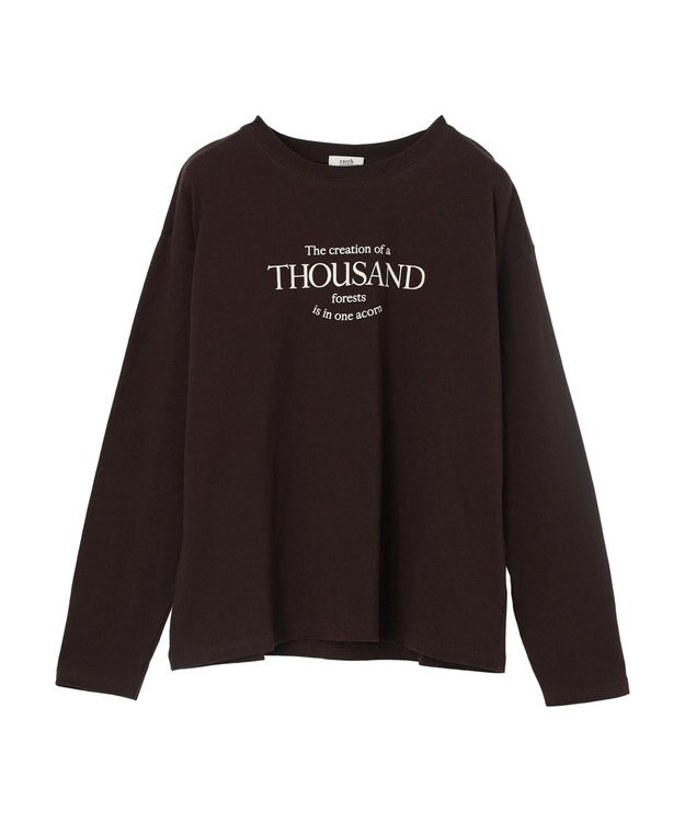 earth music&ecology レギュラーロゴロンＴｅｅ Brown