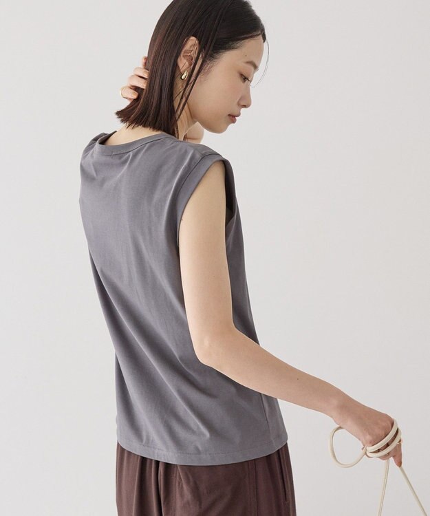 AMERICAN HOLIC 【2点セット】チュールキャミ+ノースリーブT Charcoal Gray