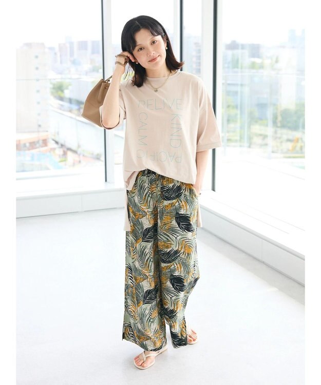 CRAFT STANDARD BOUTIQUE シルケット天竺　スクエアＰＴ　ＢＩＧ　Ｔｅｅ　Ｓ／Ｓ Gray Beige