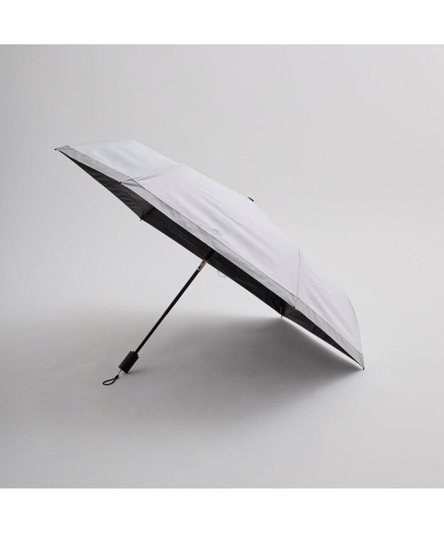 MOONBAT MIZUNO  (ミズノ) 無地 ロゴ 日傘 折りたたみ傘 自動開閉 1プッシュ パラソル 晴雨兼用 一級遮光 遮熱効果 遮光率100% UV遮蔽100% 高遮熱 グレー