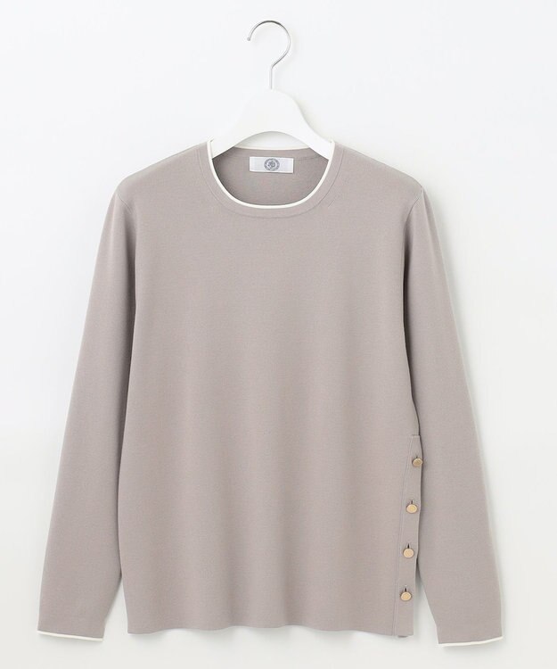 J.PRESS LADIES 【洗える】 レーヨンストレッチフルニードル ニット ベージュ系