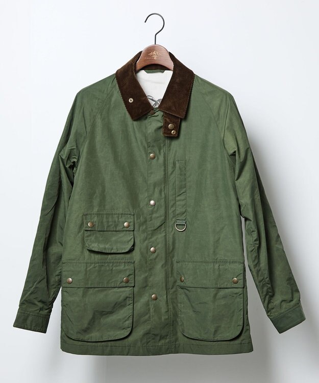 JOSEPH ABBOUD MOUNTAIN 【軽量/ワックスコーティング・テ―ム・ヤルビー氏コラボ】ワックスクロス プリント ブルゾン カーキ系