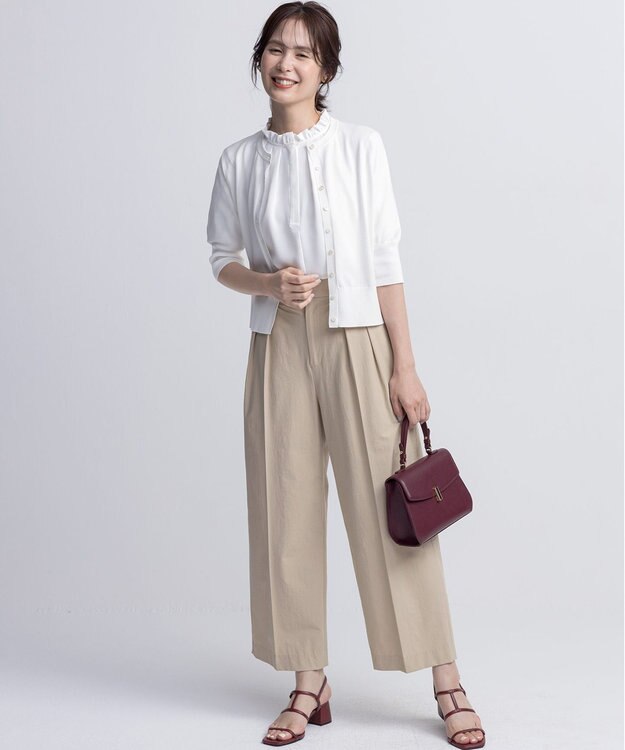 組曲 ナローストラップサンダル バーガンディ系