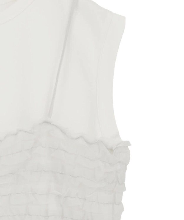 AMERICAN HOLIC 【2点セット】チュールキャミ+ノースリーブT Ivory