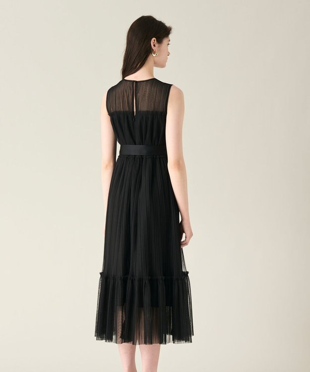 GRACE CONTINENTAL プリーツロングドレス ブラック