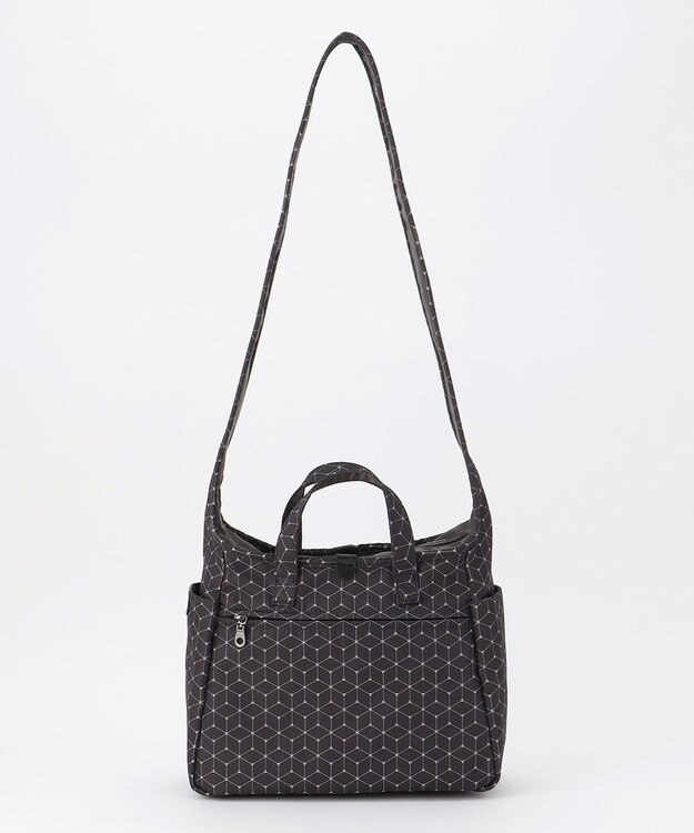 Y'SACCS キュービック×ポイントドット　2WAYトート＆ショルダー　Sサイズ ブラック