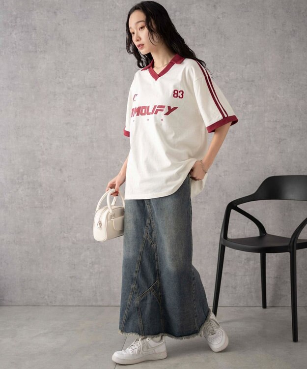 WEGO ゲームグラフィックビッグT ホワイトアイボリー