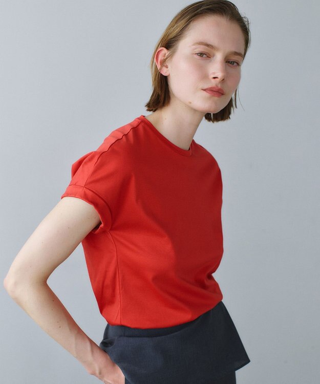 BEIGE， BORNA / コットンスムースTシャツ Red