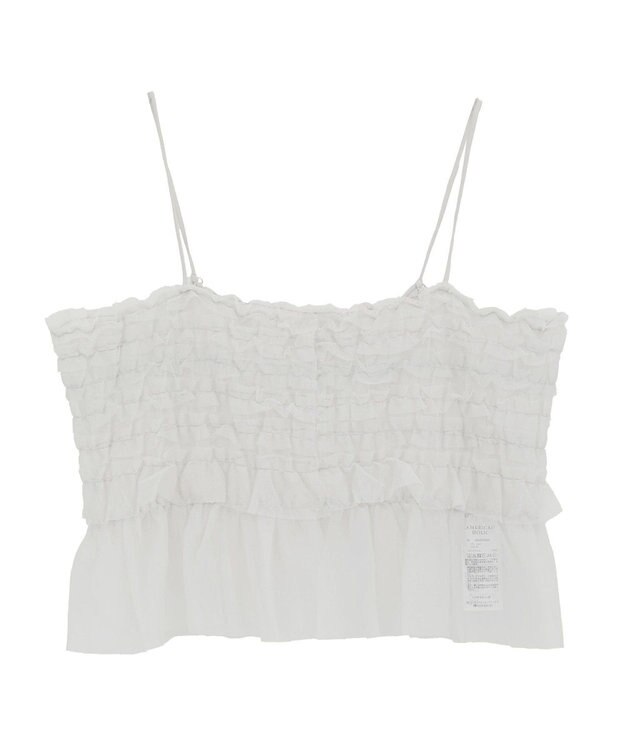 AMERICAN HOLIC 【2点セット】チュールキャミ+ノースリーブT Ivory