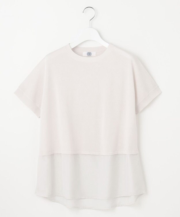 J.PRESS LADIES S 【洗える・抗菌防臭】FABRIC コンビ ニット ライトグレージュ系