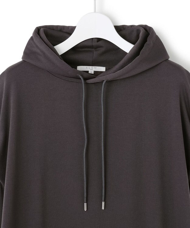 23区 L 【SLOW/一部店舗限定】コットンライクテリー フーディー ワンピース グレー系