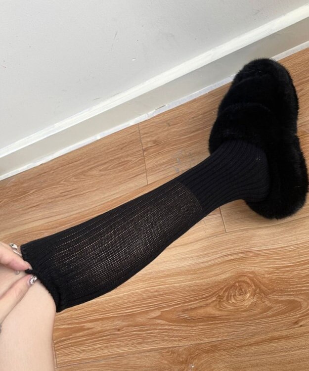 WEGO ルーズフィットリブソックス ブラック