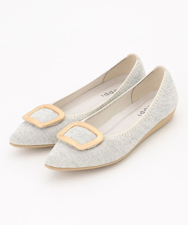 steppi バックル付き ポインテッド パンプス オフ ラメ