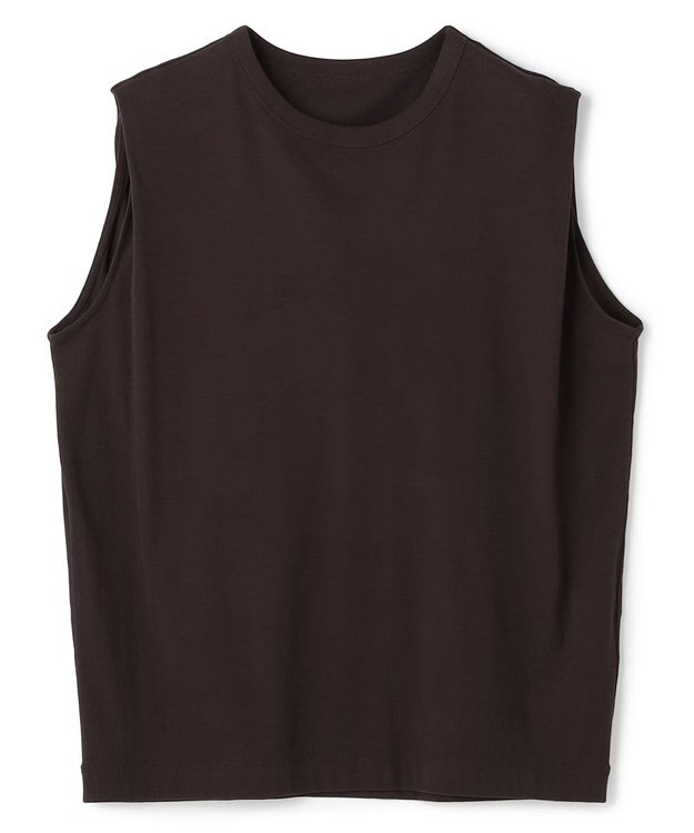 UNFILO ドライタッチフライス ノースリーブ Tシャツ ブラウン