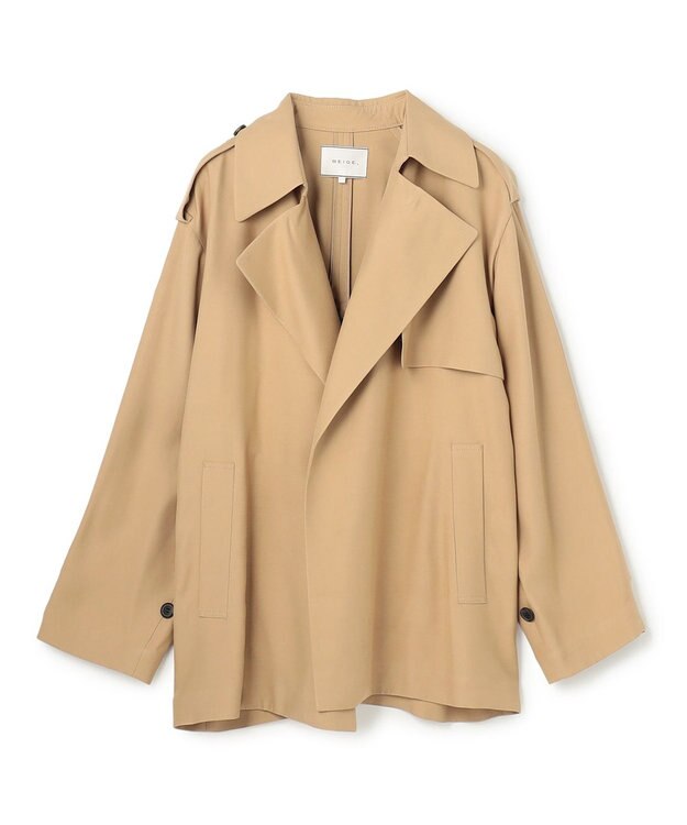 BEIGE， VESZELYITE / ラップショートトレンチコート Camel