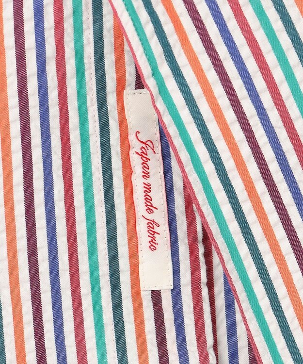 J.PRESS MEN 【J.PRESS ORIGINALS】Cotton Silk Seersucker Regular Half Sleeve Shirt / Baggy-Fit ホワイト系8