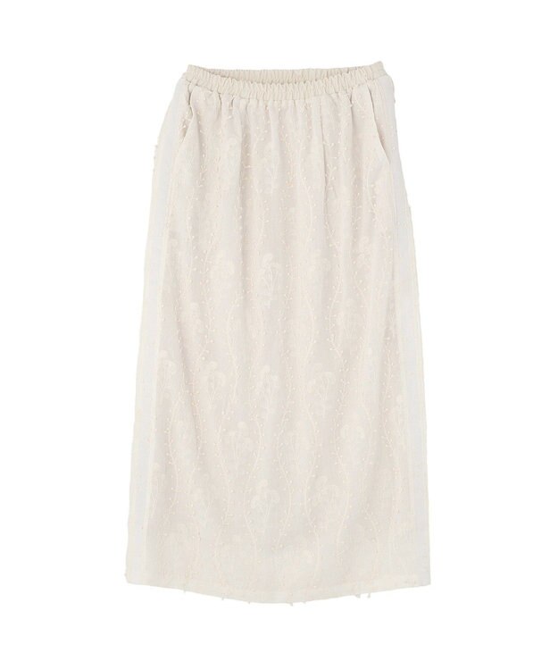 Green Parks ３Ｄレース刺しゅうスカート Ecru