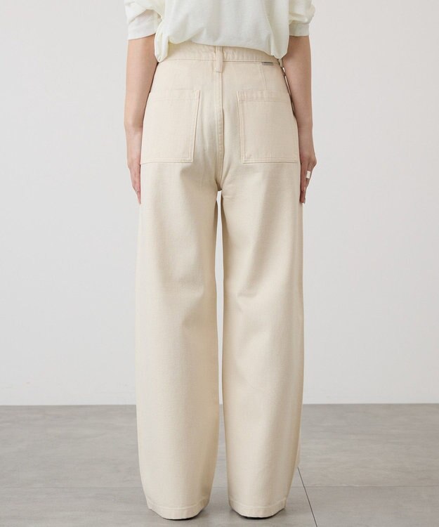 AMERICAN HOLIC ベイカーデニムパンツ White