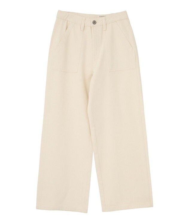 AMERICAN HOLIC ベイカーデニムパンツ White