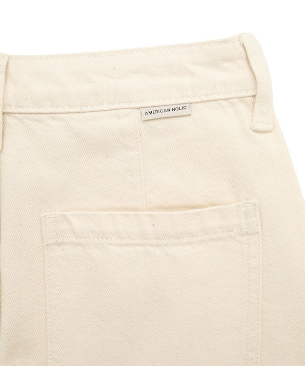 AMERICAN HOLIC ベイカーデニムパンツ White
