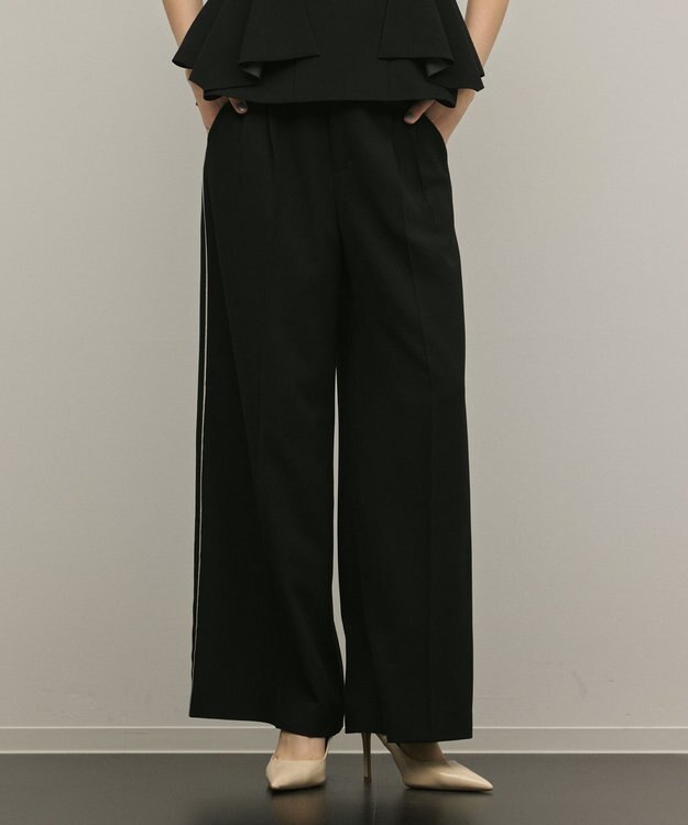GRACE CONTINENTAL トリアセタックワイドパンツ ブラック