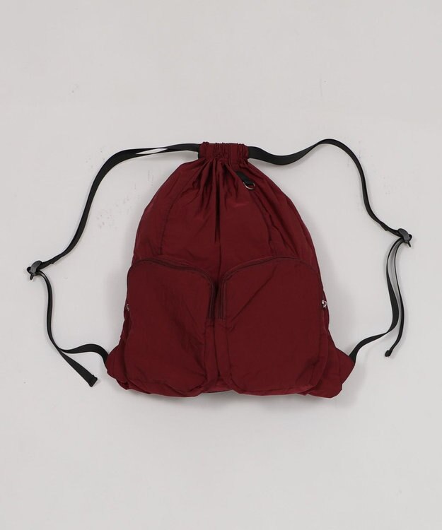 WEGO 【ユニセックス着用ITEM】ポケットデザインナップサック ワイン