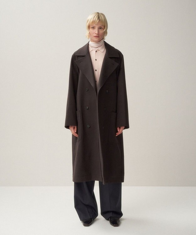 ATON SUPER 160S DOUBLE SAXONY | ダブルブレストコート - UNISEX BROWN