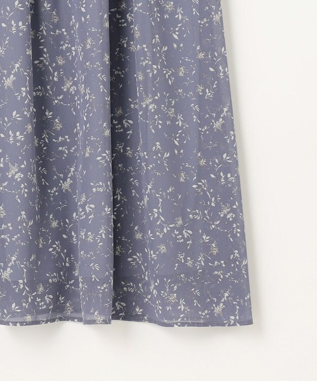 ANY SIS 【美人百花6月号掲載】フラワーブルームプリント ワンピース スモーキーブルー系