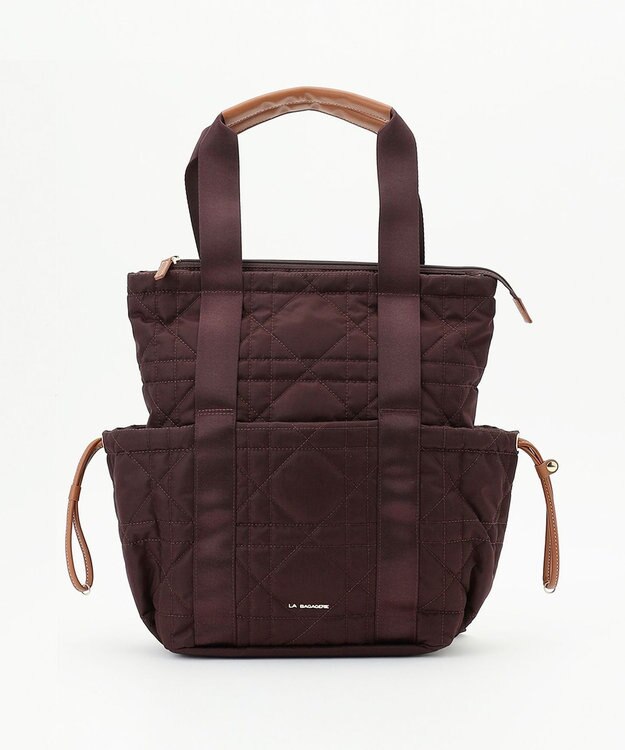 LA BAGAGERIE グリッドキルティングリュック ワイン