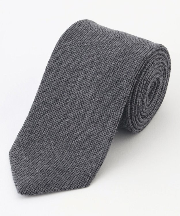 JOSEPH ABBOUD 【日本製】ウールシルクソリッド ネクタイ ライトグレー系