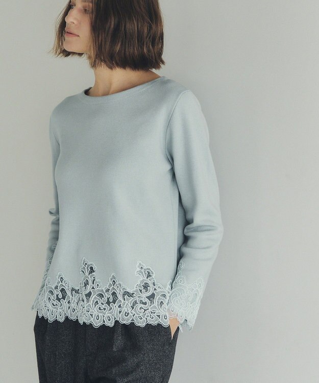 YECCA VECCA レースヘムニット Mint