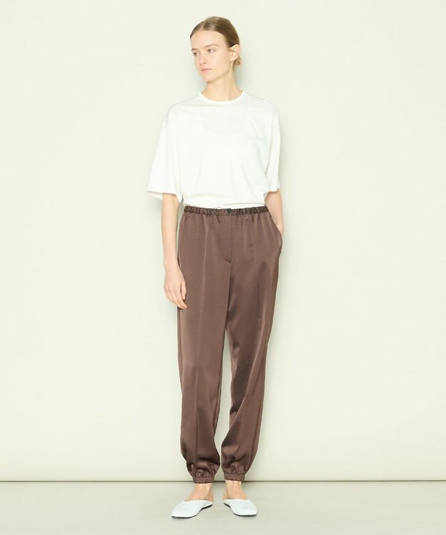 JOSEPH 【洗える】ドレーピーベネシャン　イージートラウザーズ Brown