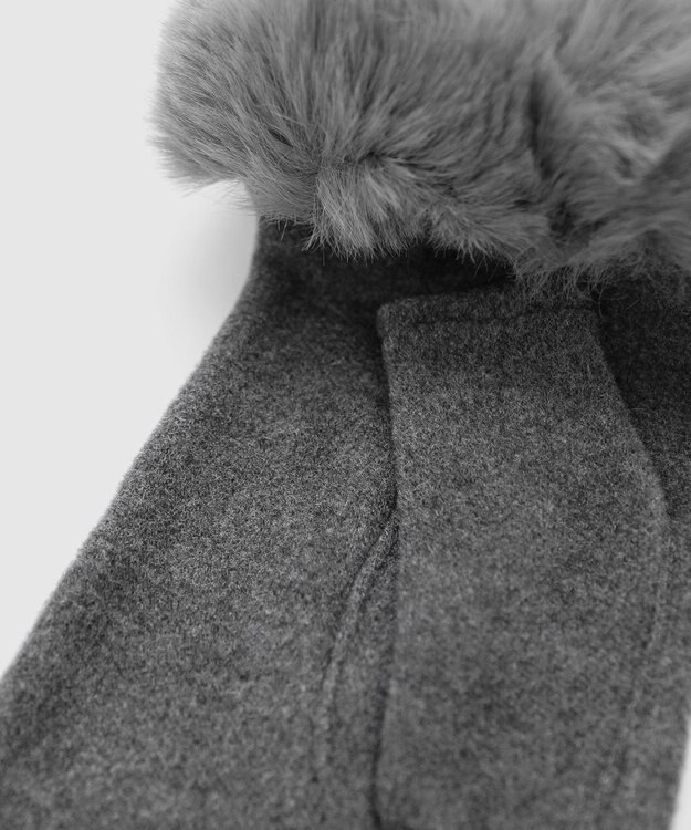 ORuKuBET 【オンワード・クローゼット限定】エコファーフィンガーレスグローブ(WOMEN)【スクワラン加工 / 抗菌機能】 グレー