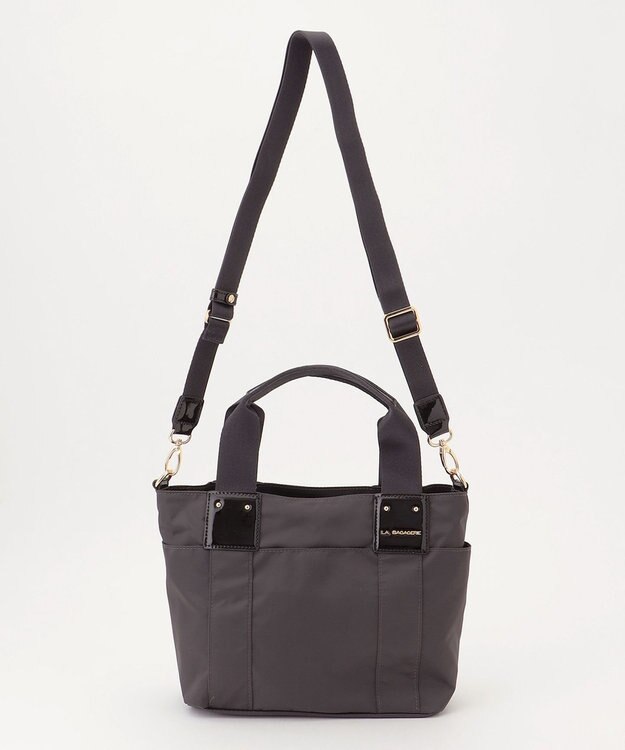 LA BAGAGERIE 2WAYナイロンミニトート ダークグレー